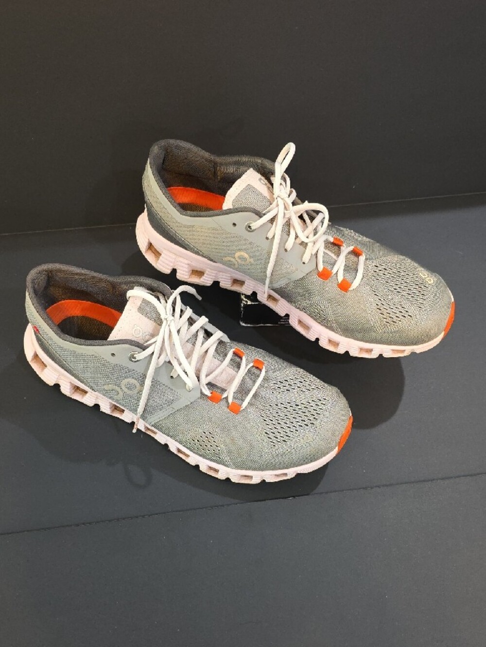 On Running Cloud X 2 Women's Athletic Shoes in Sage with Pink Accents Size 10 - Picture 7 of 13